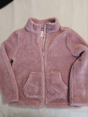 Children's Place Girls' Plush Hoodie in Mauve. Size 7/8.